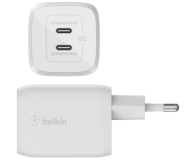 BELKIN Podwójna ścienna USB-C GaN z PPS 65 W Biała WCH013vfWH - 1082676 - zdjęcie 2